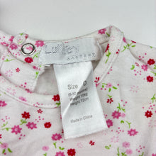 Load image into Gallery viewer, Girls Lullaby, floral tiered dress, GUC, size 0, L: 35cm
