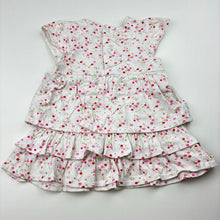 Load image into Gallery viewer, Girls Lullaby, floral tiered dress, GUC, size 0, L: 35cm