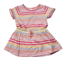Load image into Gallery viewer, Girls Target, pastel stripe casual dress, EUC, size 00, L: 35cm