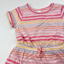 Load image into Gallery viewer, Girls Target, pastel stripe casual dress, EUC, size 00, L: 35cm