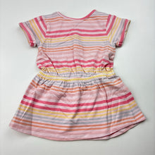 Load image into Gallery viewer, Girls Target, pastel stripe casual dress, EUC, size 00, L: 35cm