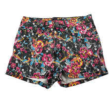 Load image into Gallery viewer, Womens Ziggy Denim, stretch denim floral shorts, sticks &amp; bones, W: 33cm across, GUC, size 26,  