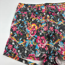 Load image into Gallery viewer, Womens Ziggy Denim, stretch denim floral shorts, sticks &amp; bones, W: 33cm across, GUC, size 26,  