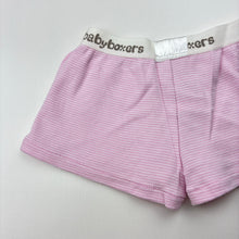 Load image into Gallery viewer, Girls Babyboxes, soft organic cotton shorts, GUC, size 000,  