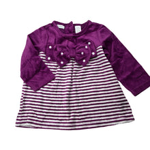 Load image into Gallery viewer, Girls First Impressions, purple velour long sleeve top, GUC, size 0,  