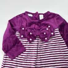 Load image into Gallery viewer, Girls First Impressions, purple velour long sleeve top, GUC, size 0,  