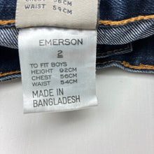 Load image into Gallery viewer, Boys Emerson, dark denim jean shorts, adjustable, GUC, size 2,  
