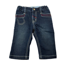 Load image into Gallery viewer, Boys Osh Kosh, dark denim jeans, elasticated, GUC, size 00,  
