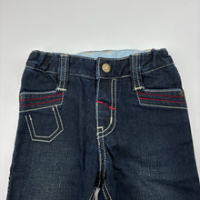 Load image into Gallery viewer, Boys Osh Kosh, dark denim jeans, elasticated, GUC, size 00,  