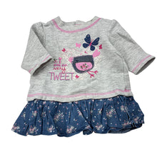 Load image into Gallery viewer, Girls Tiny Little Wonders, spliced fleece lined peplum top, FUC, size 00,  