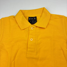 Load image into Gallery viewer, Unisex LWR, yellow / gold school polo shirt / top, EUC, size 4,  