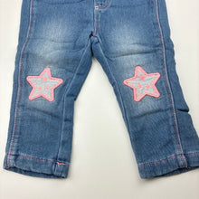 Load image into Gallery viewer, Girls Target, soft knit denim pants, elasticated, GUC, size 0,  