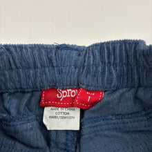 Load image into Gallery viewer, Boys Sprout, blue cotton corduroy pants, adjustable, EUC, size 1,  