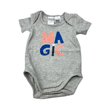 Load image into Gallery viewer, Girls Tiny Little Wonders, grey cotton bodysuit / romper, GUC, size 000,  