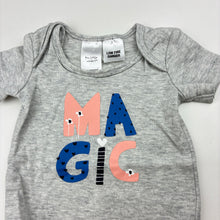 Load image into Gallery viewer, Girls Tiny Little Wonders, grey cotton bodysuit / romper, GUC, size 000,  