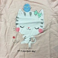 Load image into Gallery viewer, Girls H&amp;M, lightweight cotton t-shirt / top, cat, EUC, size 00,  
