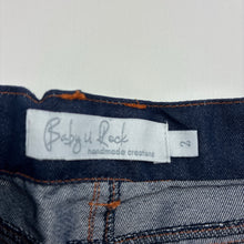 Load image into Gallery viewer, Unisex Baby U Rock, lightweight denim pants, adjustable, Inside leg: 30cm, EUC, size 2,  