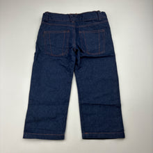 Load image into Gallery viewer, Unisex Baby U Rock, lightweight denim pants, adjustable, Inside leg: 30cm, EUC, size 2,  
