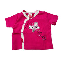 Load image into Gallery viewer, Girls Carter's, pink cotton t-shirt / top, butterfly, GUC, size 6 months,  