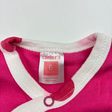 Load image into Gallery viewer, Girls Carter's, pink cotton t-shirt / top, butterfly, GUC, size 6 months,  