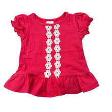 Load image into Gallery viewer, Girls Target, pink soft stretchy t-shirt / top,flowers, GUC, size 000,  