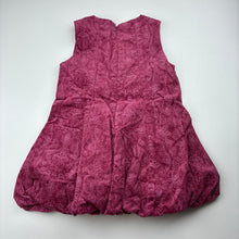 Load image into Gallery viewer, Girls Ladybird, vintage velour cotton bubble dress, FUC, size 1, L: 44cm