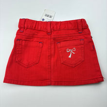 Load image into Gallery viewer, Girls Pumpkin Patch, stretch denim skirt, adjustable, NEW, size 1,  