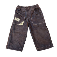 Load image into Gallery viewer, Boys Sprout, brown / blue corduroy pants, elasticated, EUC, size 00,  