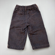 Load image into Gallery viewer, Boys Sprout, brown / blue corduroy pants, elasticated, EUC, size 00,  