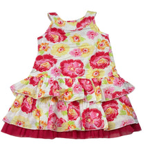 Load image into Gallery viewer, Girls Kids Stuff, colourful floral lightweight cotton dress, GUC, size 1, L: 46cm
