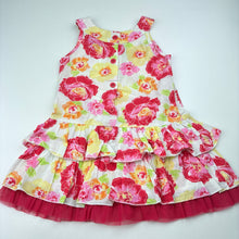 Load image into Gallery viewer, Girls Kids Stuff, colourful floral lightweight cotton dress, GUC, size 1, L: 46cm