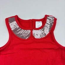 Load image into Gallery viewer, Girls Target, stretchy sleeveless top,sequin collar, FUC, size 1,  
