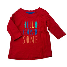 Load image into Gallery viewer, Boys Tiny Little Wonders, red cotton long sleeve t-shirt / tee, EUC, size 000,  