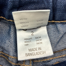 Load image into Gallery viewer, Boys B Collection, blue denim jeans, adjustable, Inside leg: 30cm, GUC, size 2,  