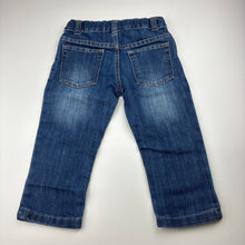 Load image into Gallery viewer, Boys B Collection, blue denim jeans, adjustable, Inside leg: 30cm, GUC, size 2,  