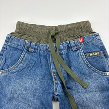 Load image into Gallery viewer, Boys Topolino, blue denim pants, elasticated, GUC, size 00,  