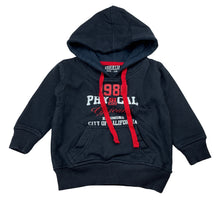 Load image into Gallery viewer, Boys GJ Unld, navy fleece lined hoodie sweater, GUC, size 12 months,  