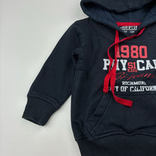 Load image into Gallery viewer, Boys GJ Unld, navy fleece lined hoodie sweater, GUC, size 12 months,  