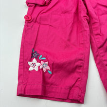 Load image into Gallery viewer, Girls Sprout, pink lightweight cotton pants, elasticated, GUC, size 00,  
