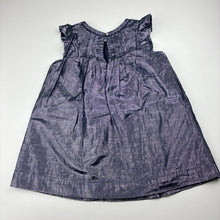 Load image into Gallery viewer, Girls Target, lined blue metallic party dress, EUC, size 1, L: 45cm