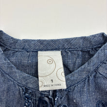 Load image into Gallery viewer, Girls Target, blue cotton tunic top, birds, GUC, size 1,  