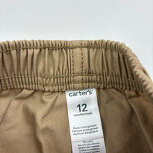 Load image into Gallery viewer, Boys Carter's, lightweight cotton pants, elasticated, Inside leg: 25cm, EUC, size 12 months,  