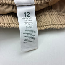 Load image into Gallery viewer, Boys Carter's, lightweight cotton pants, elasticated, Inside leg: 25cm, EUC, size 12 months,  