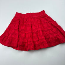 Load image into Gallery viewer, Girls Pumpkin Patch, red lined cotton skirt, elasticated, EUC, size 1,  