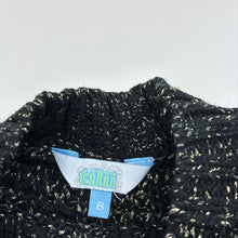 Load image into Gallery viewer, Girls Tilii, black &amp; gold knitted sweater / jumper, GUC, size 8,  
