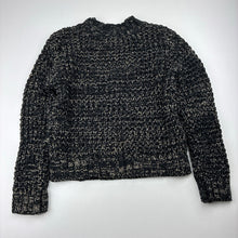 Load image into Gallery viewer, Girls Tilii, black &amp; gold knitted sweater / jumper, GUC, size 8,  