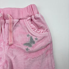 Load image into Gallery viewer, Girls Tiny Little Wonders, pink soft feel velour pants / bottoms, GUC, size 00,  