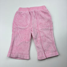 Load image into Gallery viewer, Girls Tiny Little Wonders, pink soft feel velour pants / bottoms, GUC, size 00,  