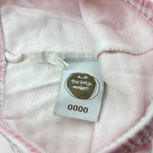 Load image into Gallery viewer, Girls Tiny Little Wonders, pink &amp; white stripe cotton shorts, GUC, size 0000,  
