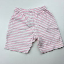Load image into Gallery viewer, Girls Tiny Little Wonders, pink &amp; white stripe cotton shorts, GUC, size 0000,  